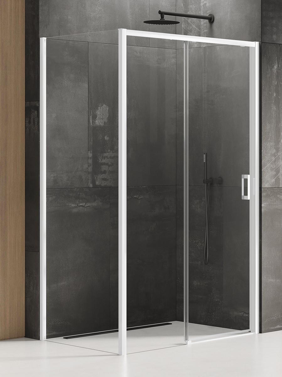 New Trendy Prime White sprchovací kút 160x70 cm štvorcová biela matné/priehľadné sklo K-1380