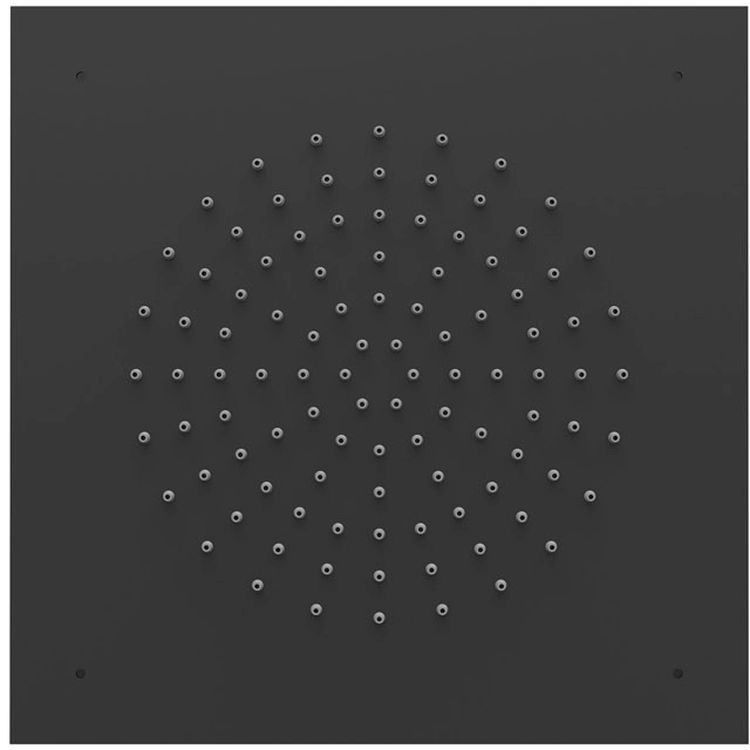 Tres horná/hlavová sprcha 38x38 cm štvorec čierna 29995301NM