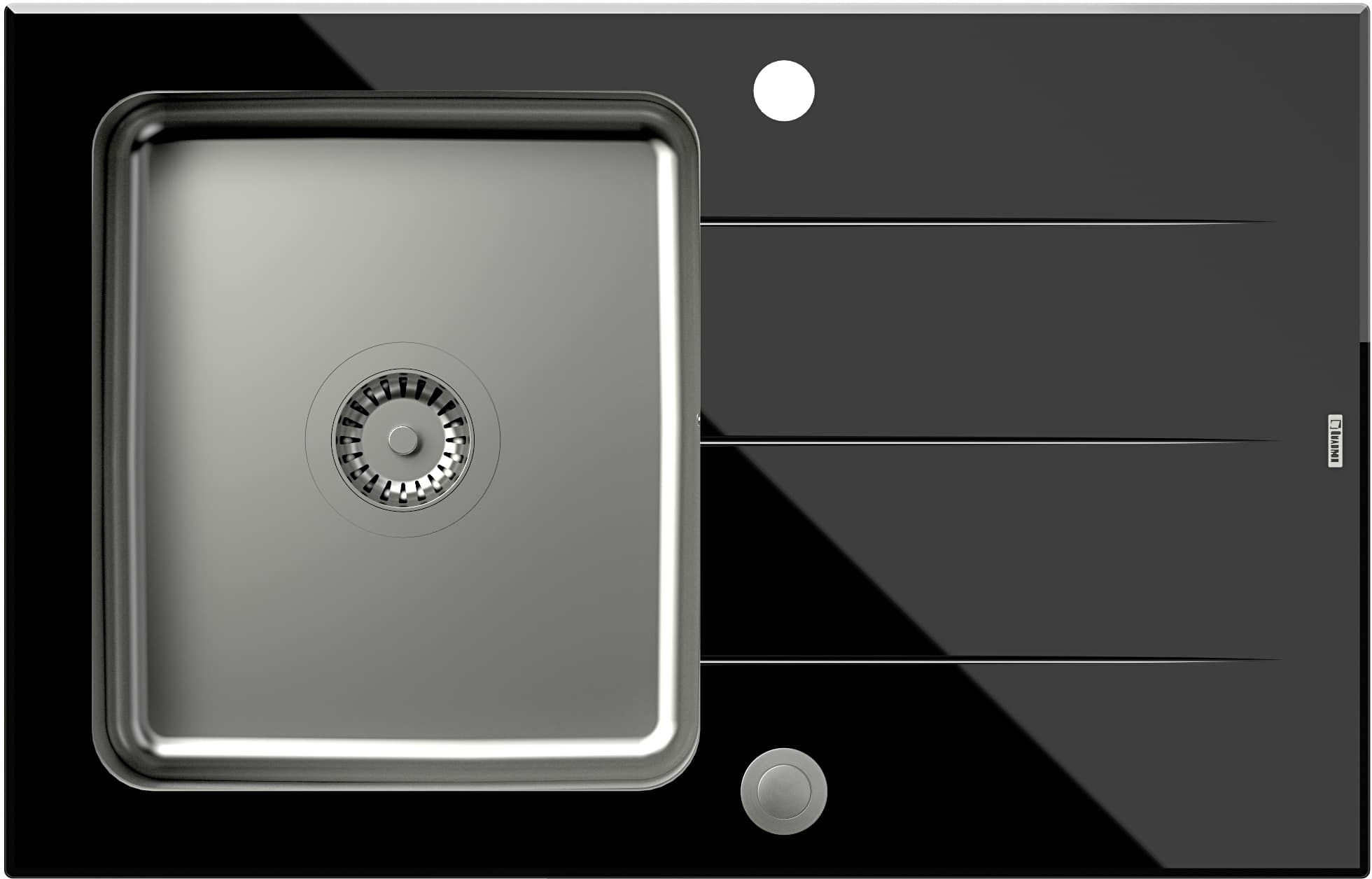 Quadron Ford umývadlo zo skla a ocele 78x50 cm HB3578SC3BS_P20