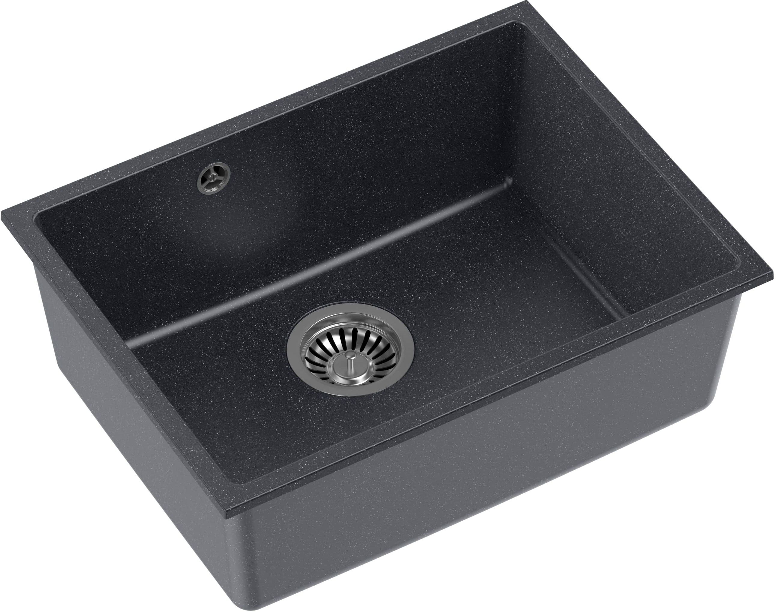 Quadron Alec granitový drez 53.5x40 cm čierna HQA5340CZK