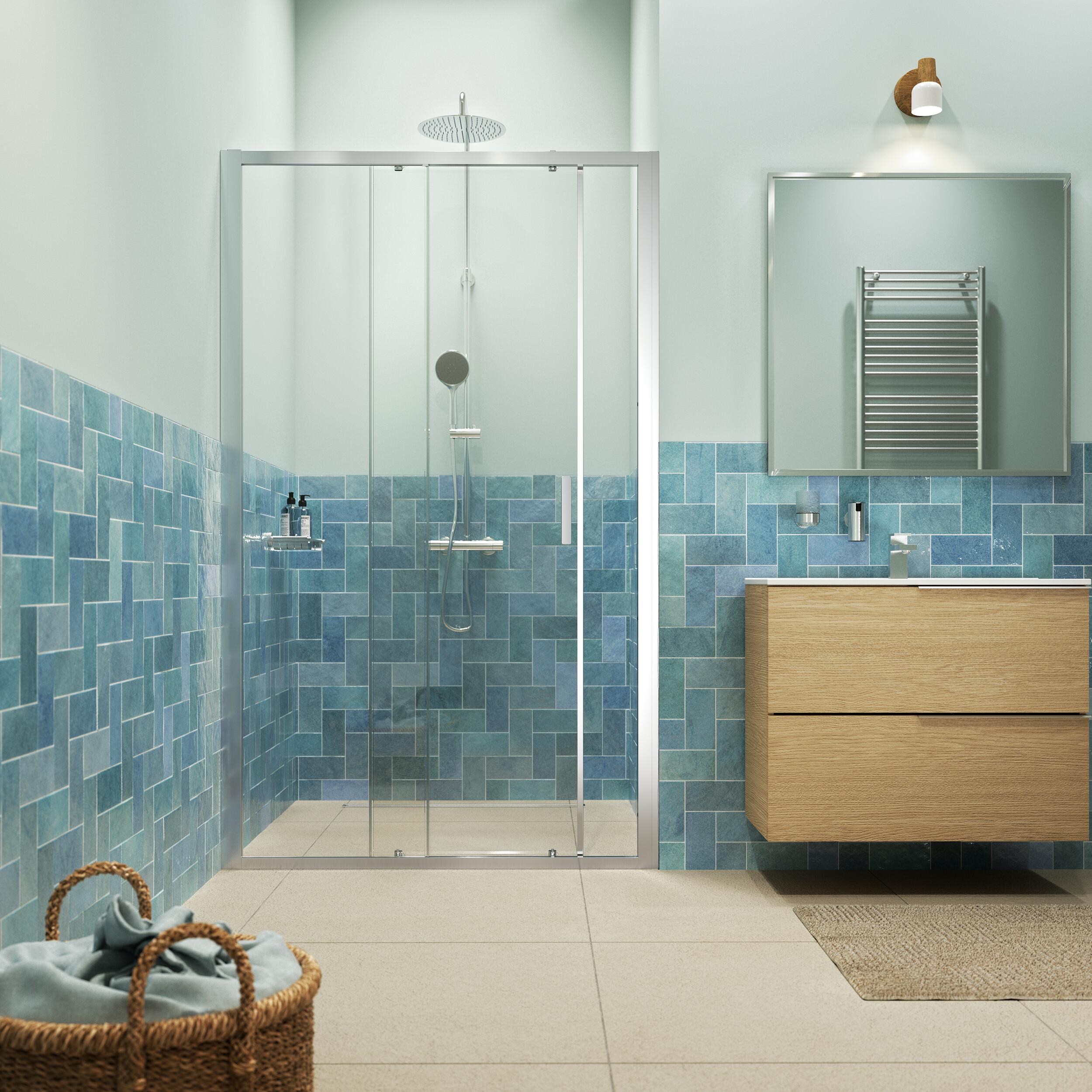 Sealskin INC sprchové dvere 140 cm posuvné chróm lesklá/priehľadné sklo XI101406265100