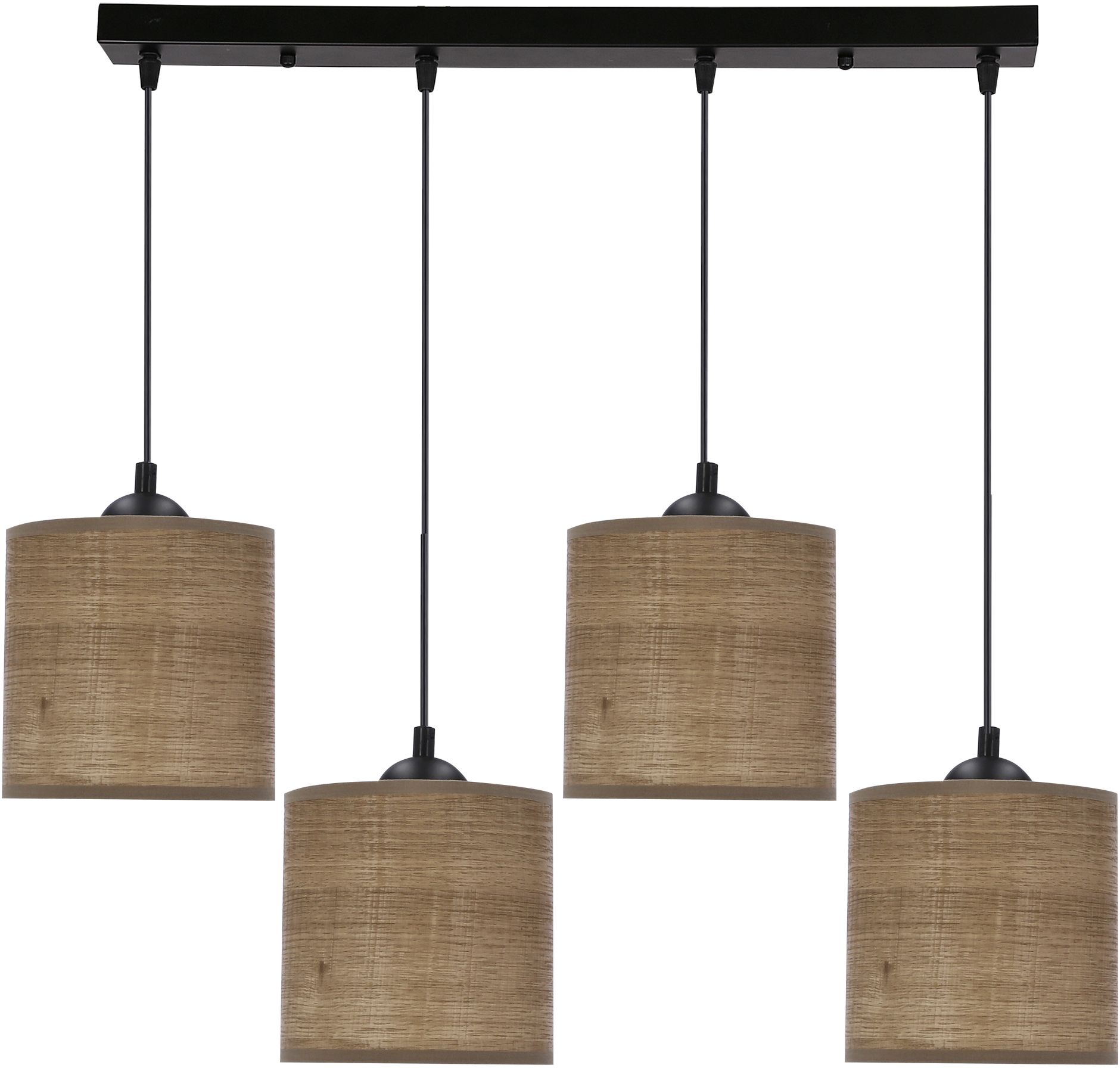 Candellux Legno závesné svietidlo 4x40 W čierna-béžová 34-18366