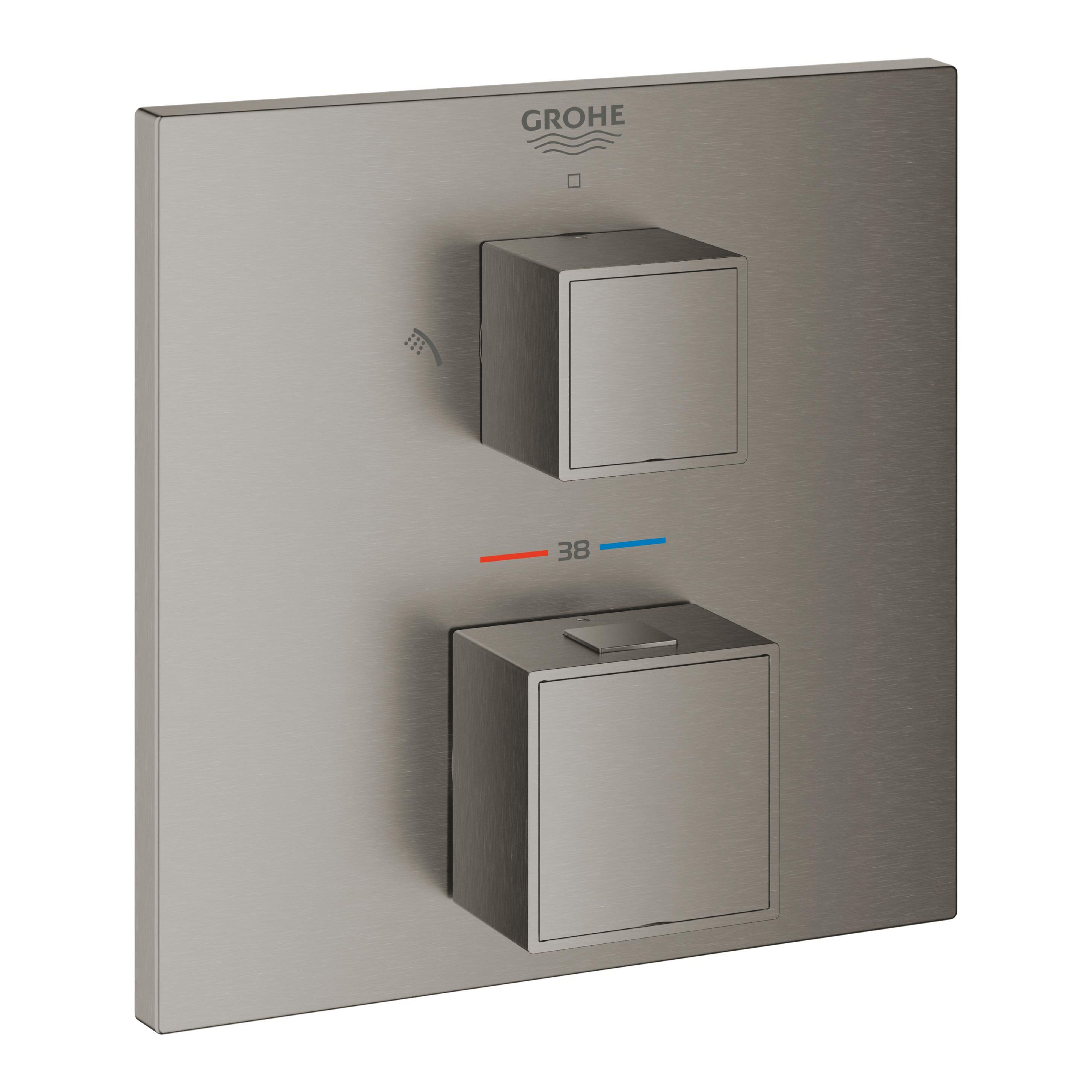 Grohe Grohtherm Cube sprchová batéria podomietková s termostatom Brushed Hard Graphite 24154AL0