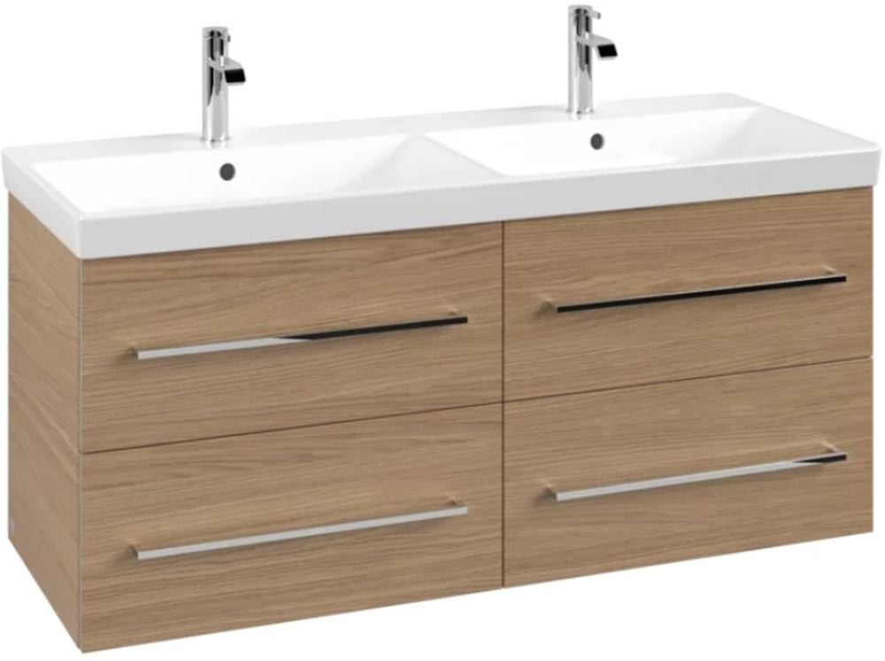 Villeroy & Boch Avento skrinka 118x45.2x51.4 cm závesná kúpeľňová skrinka pod umývadlo dub A89300VJ