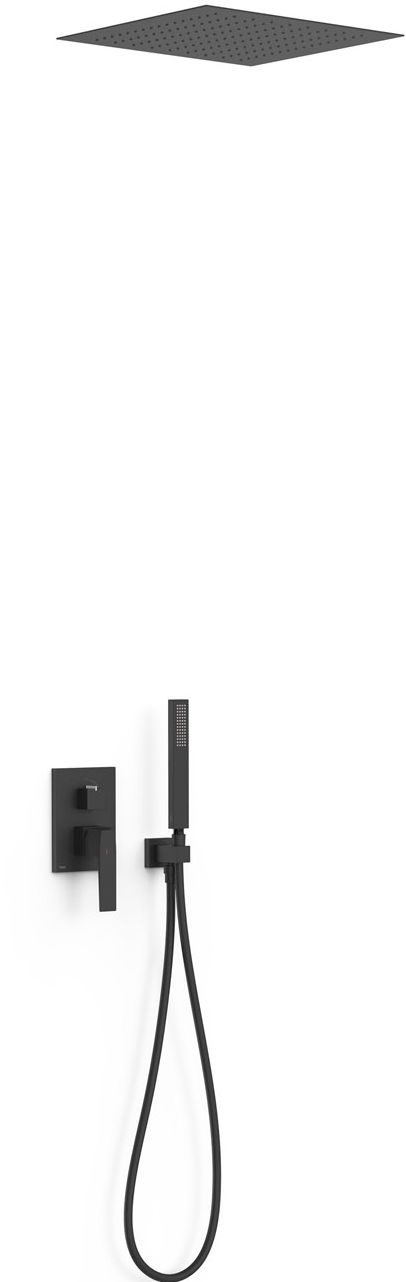 Tres Study Exclusive sprchová súprava podomietková s dažďovou sprchou čierna 20228006NM