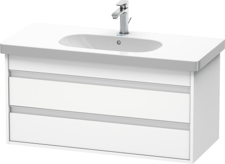 Duravit Ketho skrinka 100x45.5x48 cm závesná kúpeľňová skrinka pod umývadlo biela KT664801818