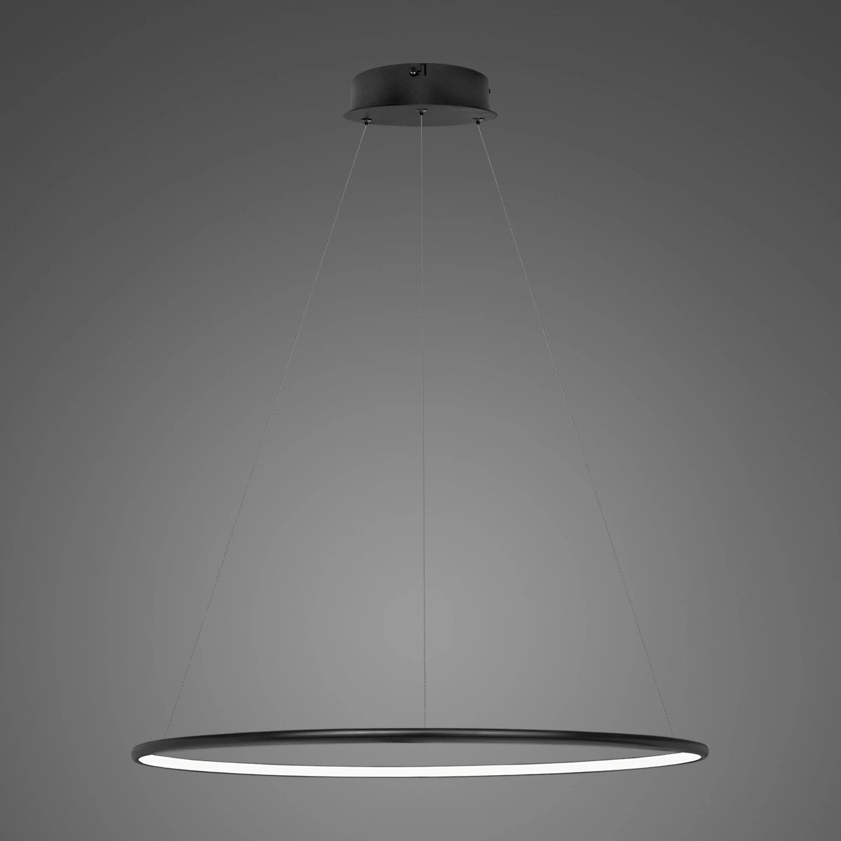 Altavola Design Ledowe Okręgi závesné svietidlo 1x32 W čierna LA073/P_60_in_3k_32W_black