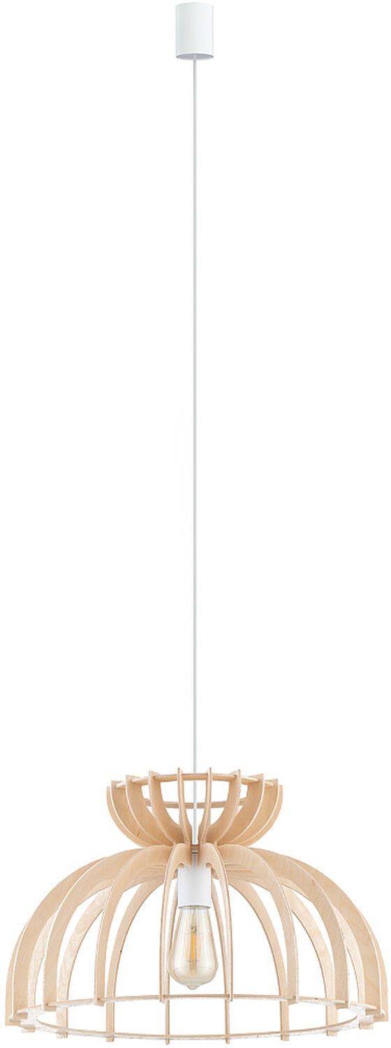 Nowodvorski Lighting Kymi C závesné svietidlo 1x60 W biela-drevená 10572
