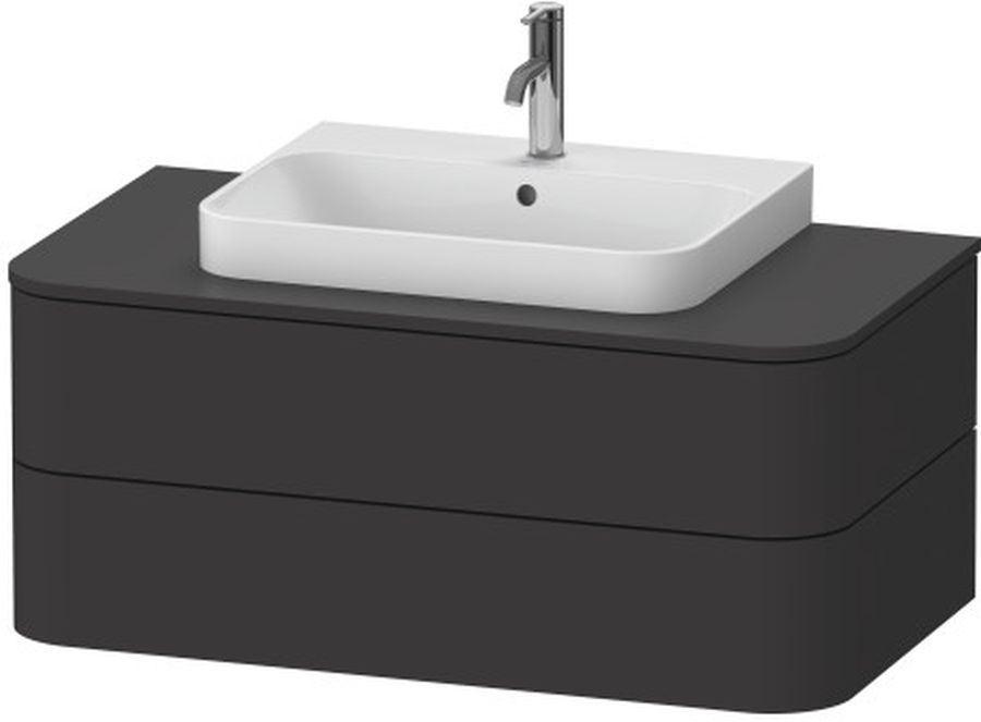 Duravit Happy D.2 skrinka 100x55x40.8 cm závesná kúpeľňová skrinka pod umývadlo grafitová HP496108080