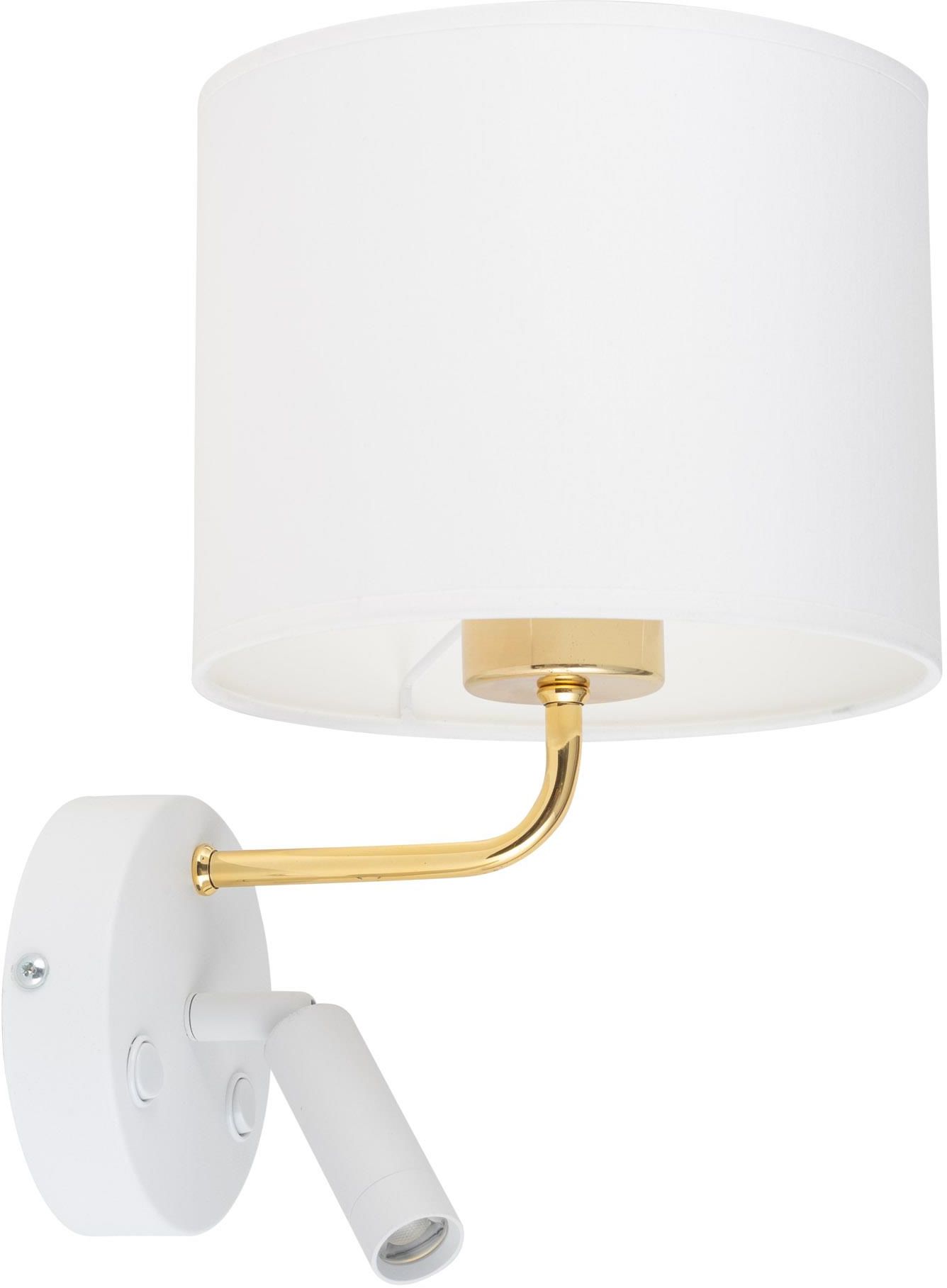 TK Lighting Richi nástenná lampa 2x60 W biela-zlatá 1370