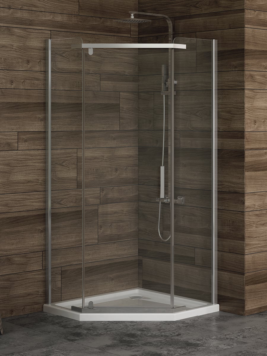 New Trendy New Komfort sprchovací kút 100x80 cm chromová lesklé/priehľadné sklo K-0809