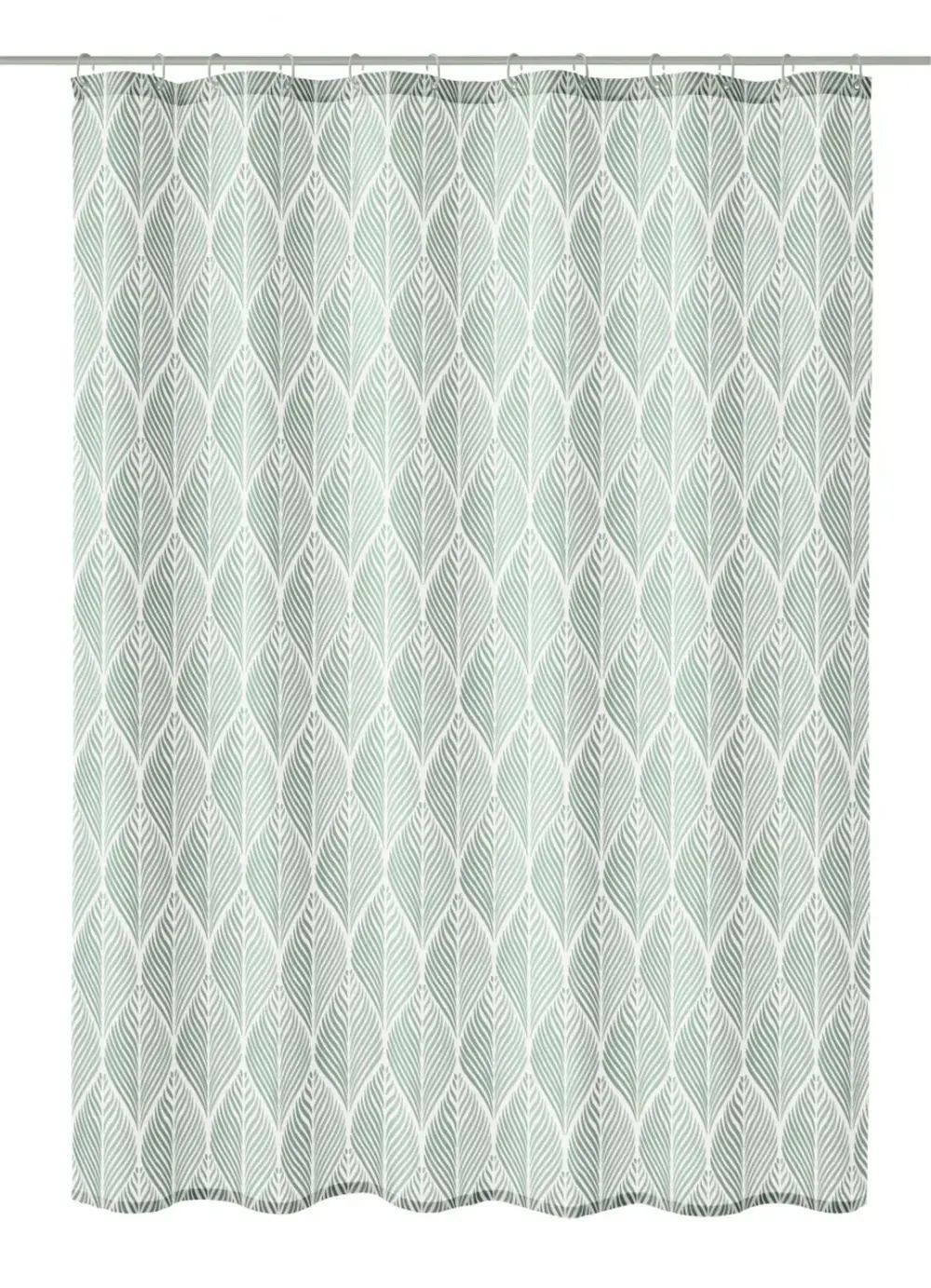 Kleine Wolke Leaf sprchový záves 200x180 cm biela-zelená 5961685305