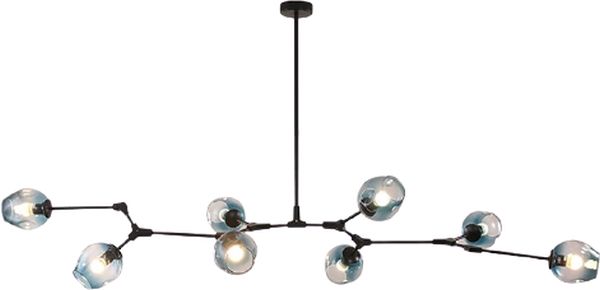 Abigali Smokey stropné svietidlo x40 W čierna-dymová MD2003-9PCS-JG