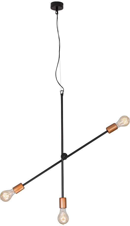 Nowodvorski Lighting Sticks závesné svietidlo 3x60 W čierna-mosadzná 6268