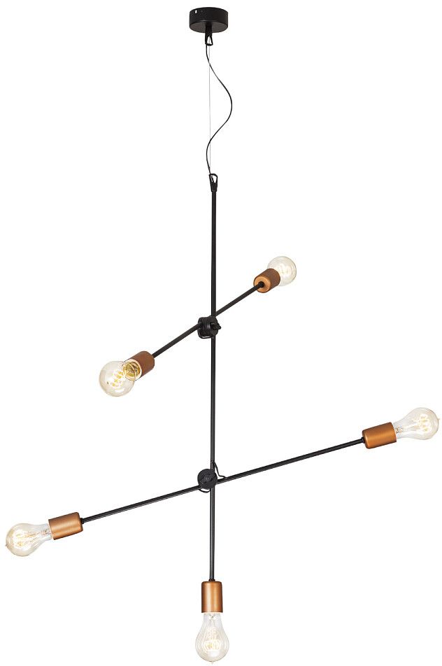 Nowodvorski Lighting Sticks závesné svietidlo 5x60 W čierna-mosadzná 6270