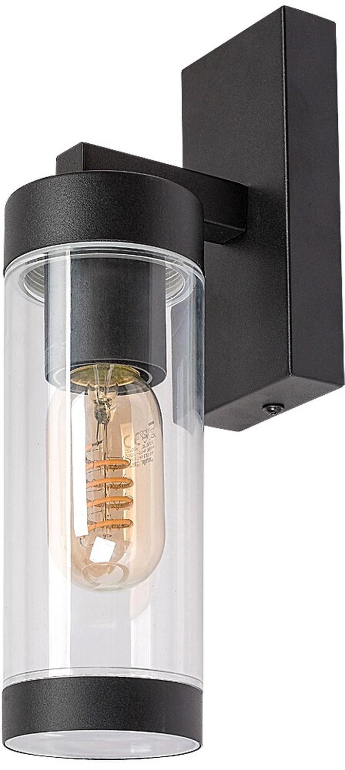 Rabalux Kolta vonkajšie nástenné svietidlo 1x12 W čierna-priehľadná 7386