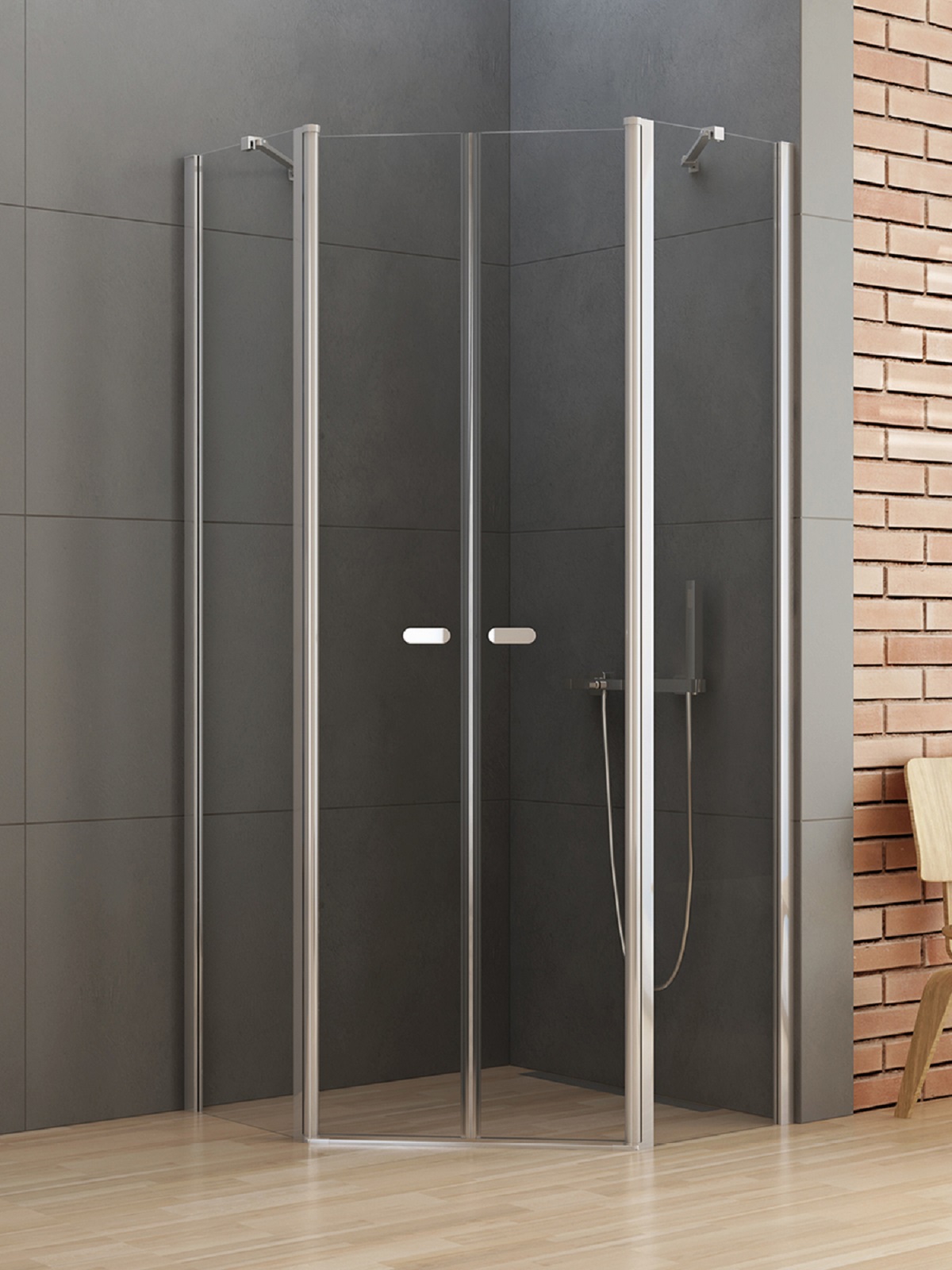 New Trendy New Soleo sprchovací kút 90x90 cm chromová lesklé/priehľadné sklo K-0610