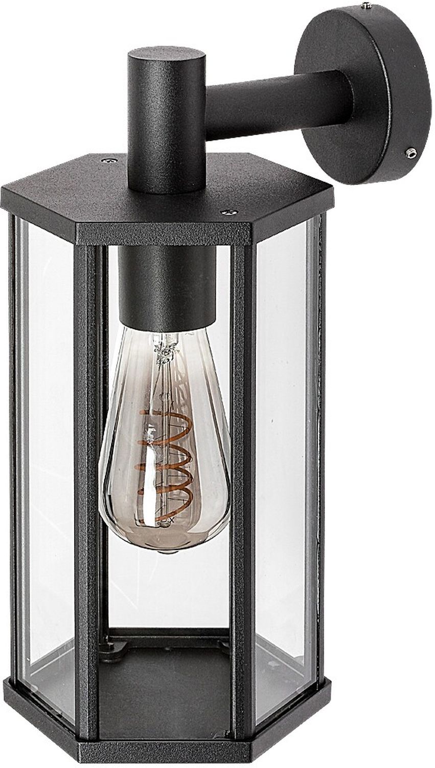 Rabalux Dubrovnik vonkajšie nástenné svietidlo 1x40 W čierna-priehľadná 7238