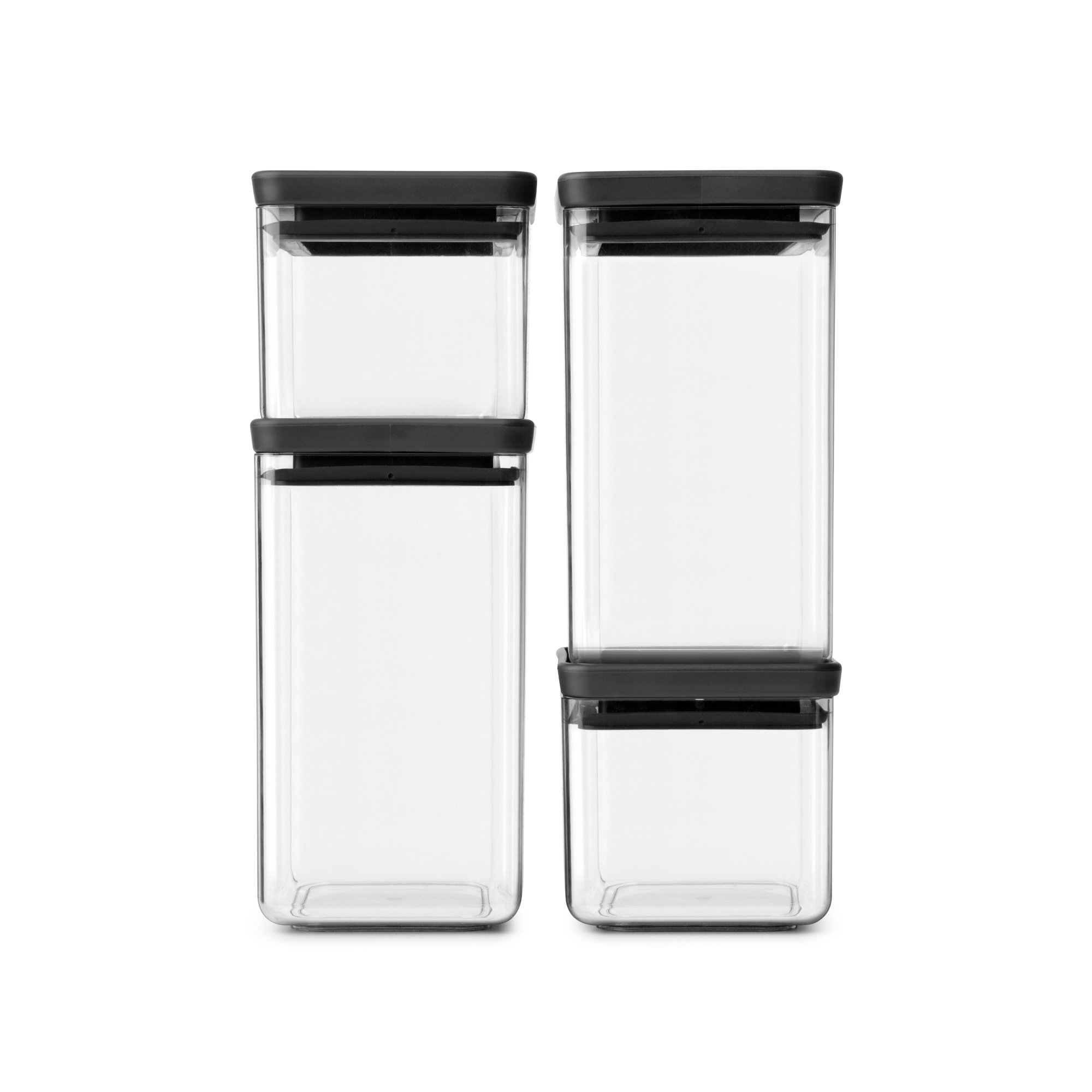 Brabantia Tasty+ sada skladovacích nádob 22.3x11.2x29.6 cm transparentná-čierna 122422