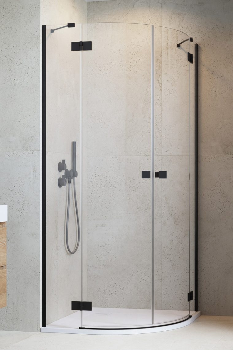 Radaway Essenza New Black PDD sprchové dvere 80 cm výklopné čierna matná/priehľadné sklo 1385002-54-01L