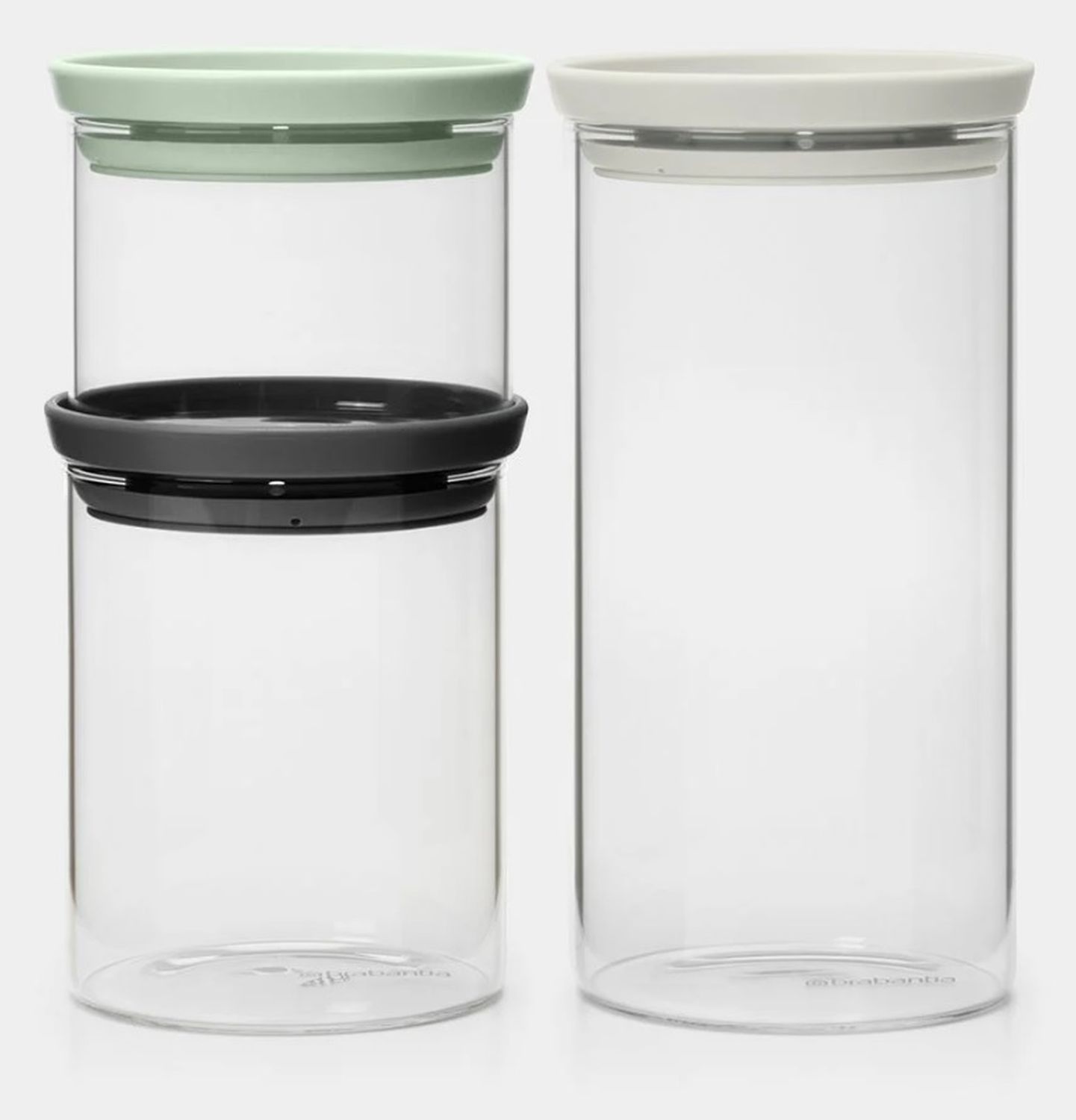 Brabantia sada skladovacích nádob 21x10.4x20.2 cm transparentná-mix farieb 100550