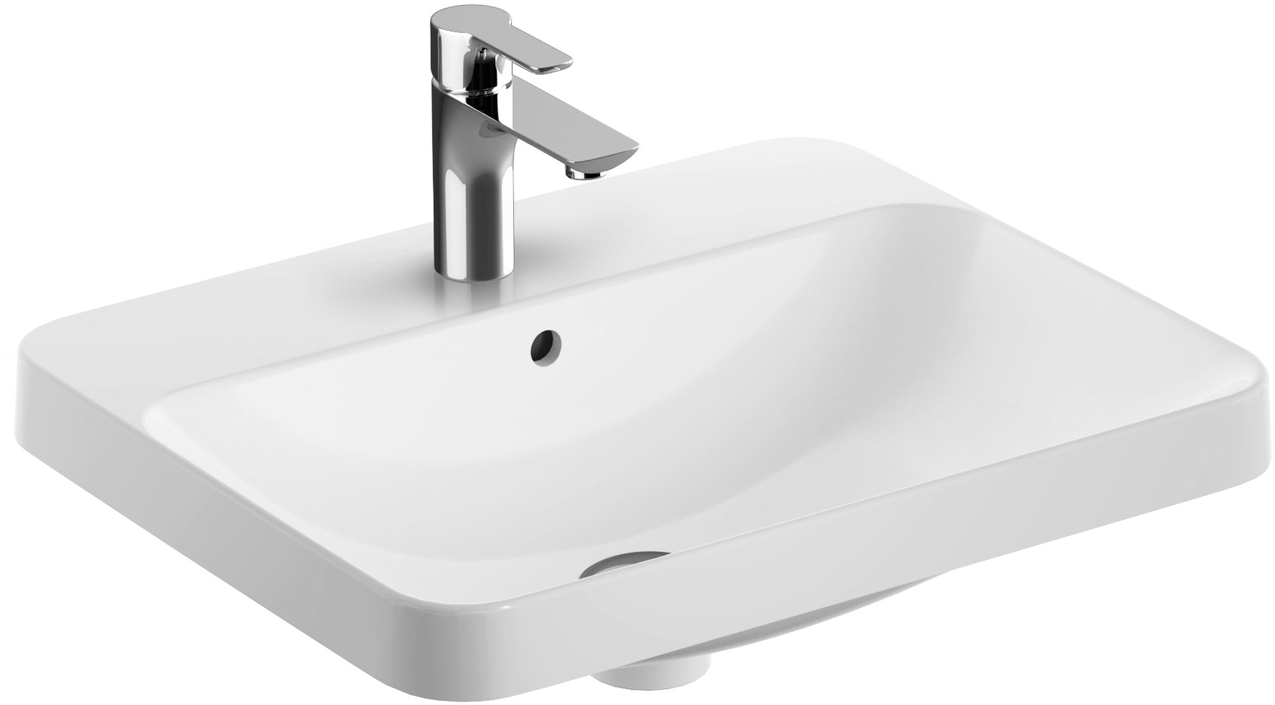 Geberit Variform umývadlo 55x45 cm obdĺžnik vstavané umývadlo biela 500.740.00.2