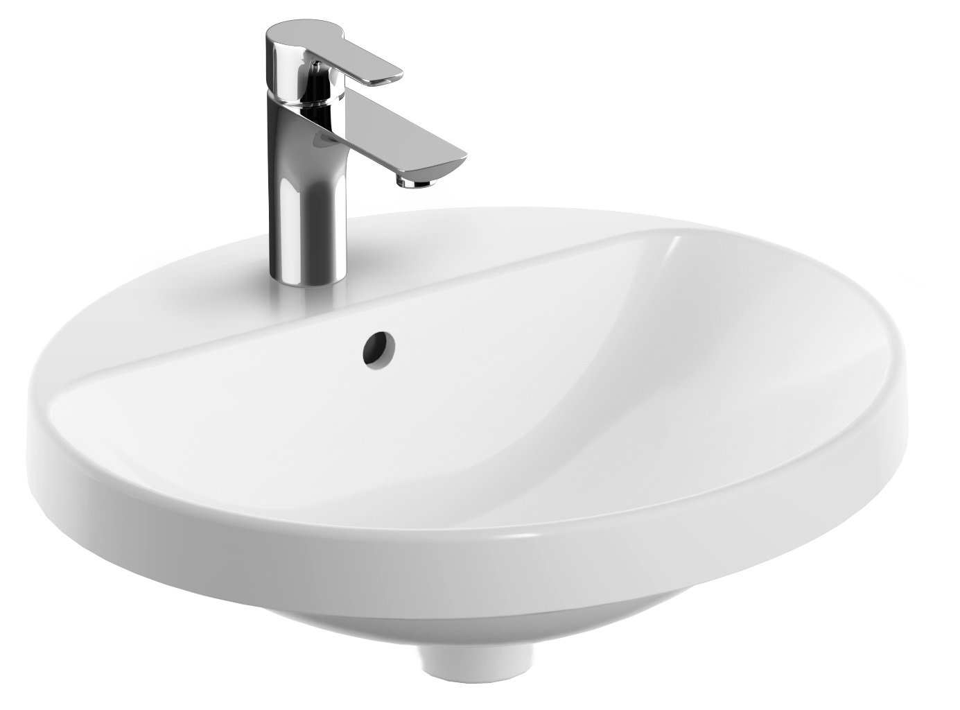 Geberit Variform umývadlo 50x45 cm oválny vstavané umývadlo biela 500.712.01.2
