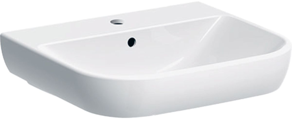 Geberit Smyle umývadlo 55x48 cm obdĺžnik klasické umývadlo biela 500.227.01.1