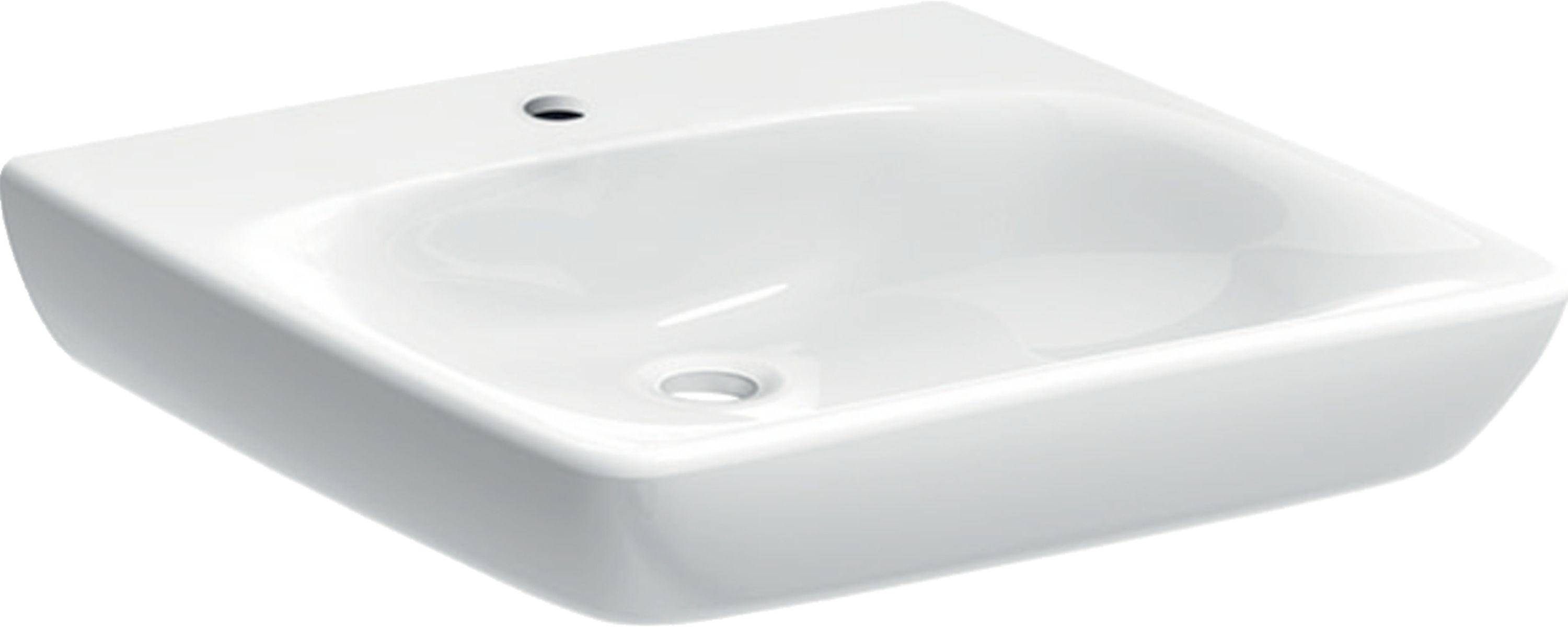 Geberit Selnova Comfort umývadlo 60x55 cm obdĺžnik klasické umývadlo pre zdravotne postihnutých biela 502.770.00.7