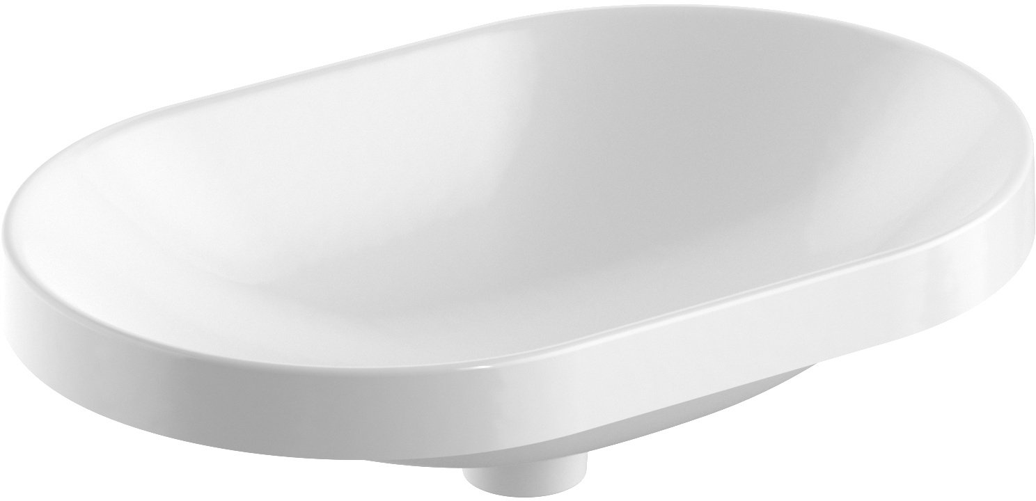 Geberit Variform umývadlo 60x40 cm oválny vstavané umývadlo biela 500.731.00.2