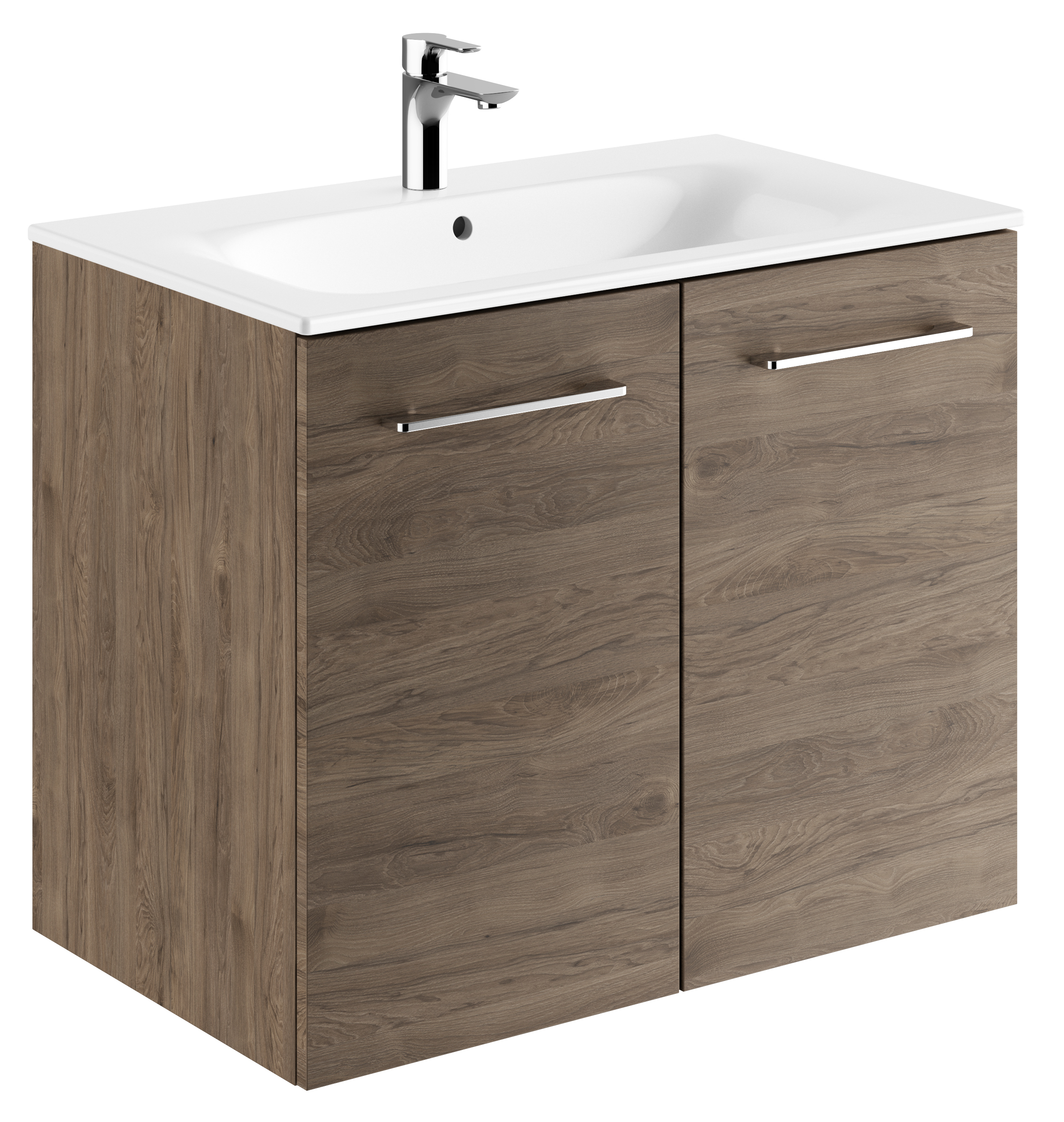 Geberit Selnova Square umývadlo so skrinkou 80 cm orech 501.258.00.1