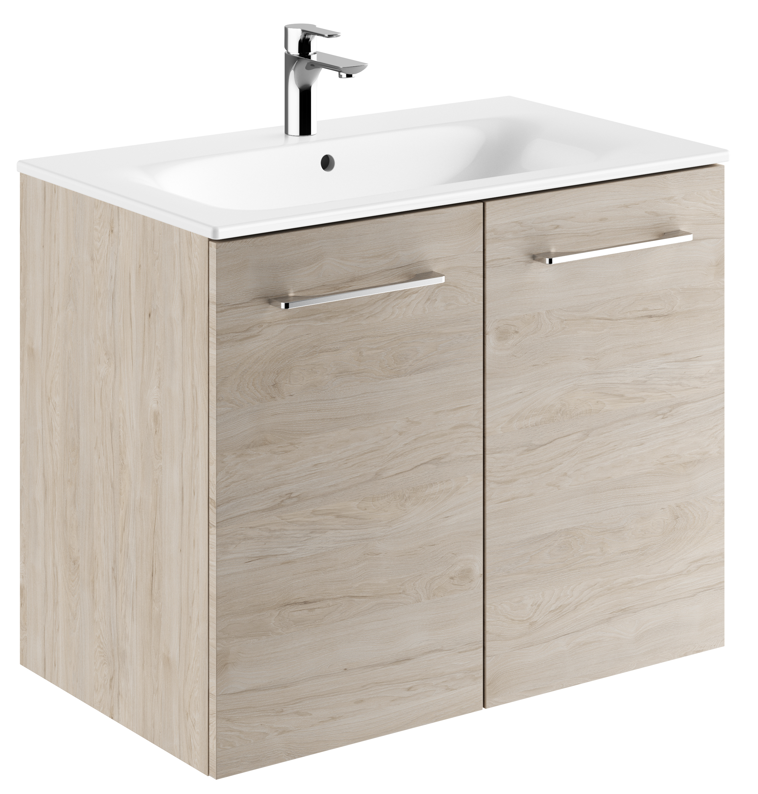 Geberit Selnova Square umývadlo so skrinkou 80 cm orech 501.259.00.1