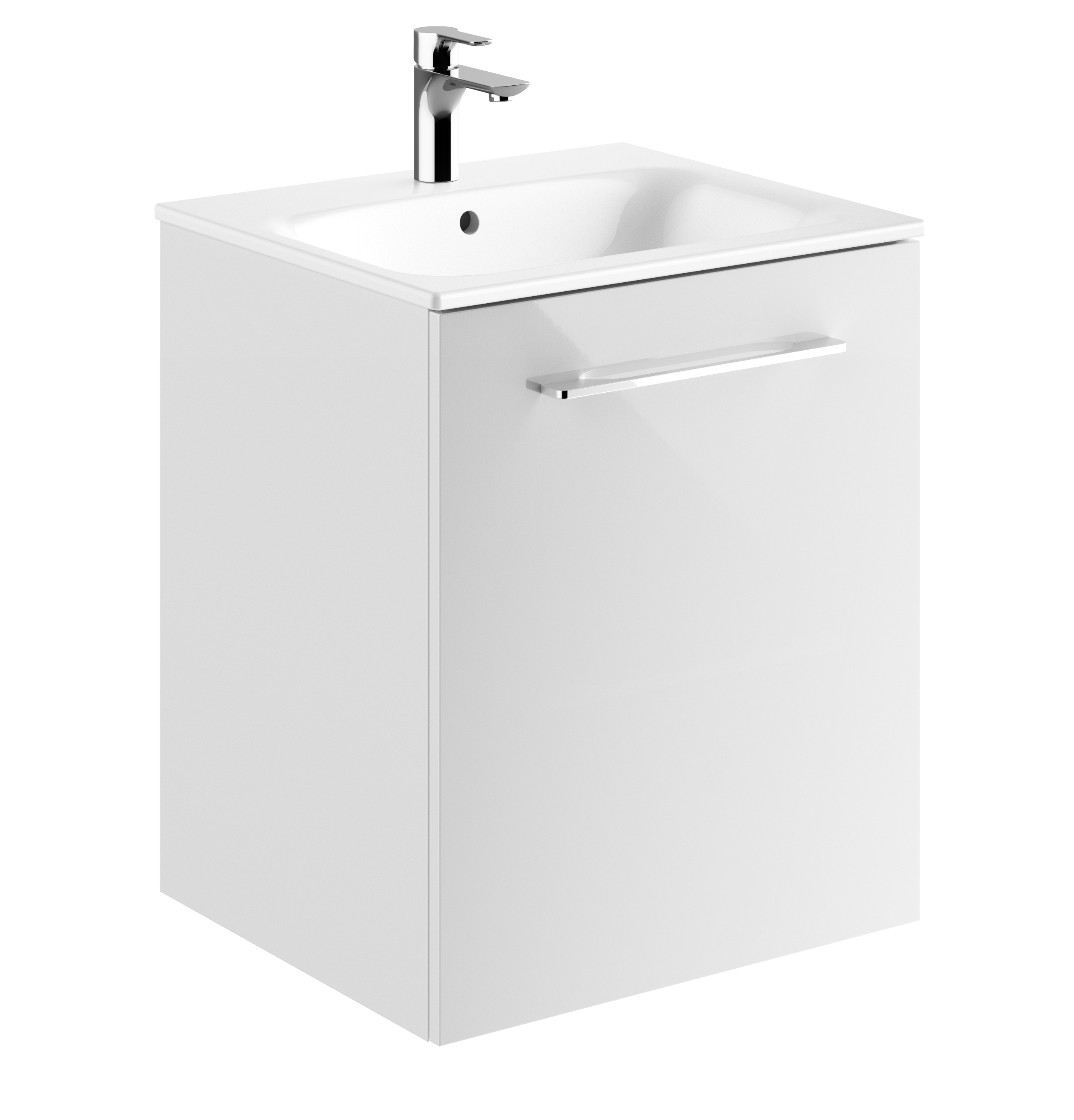 Geberit Selnova Square umývadlo so skrinkou 55 cm biela 501.248.00.1