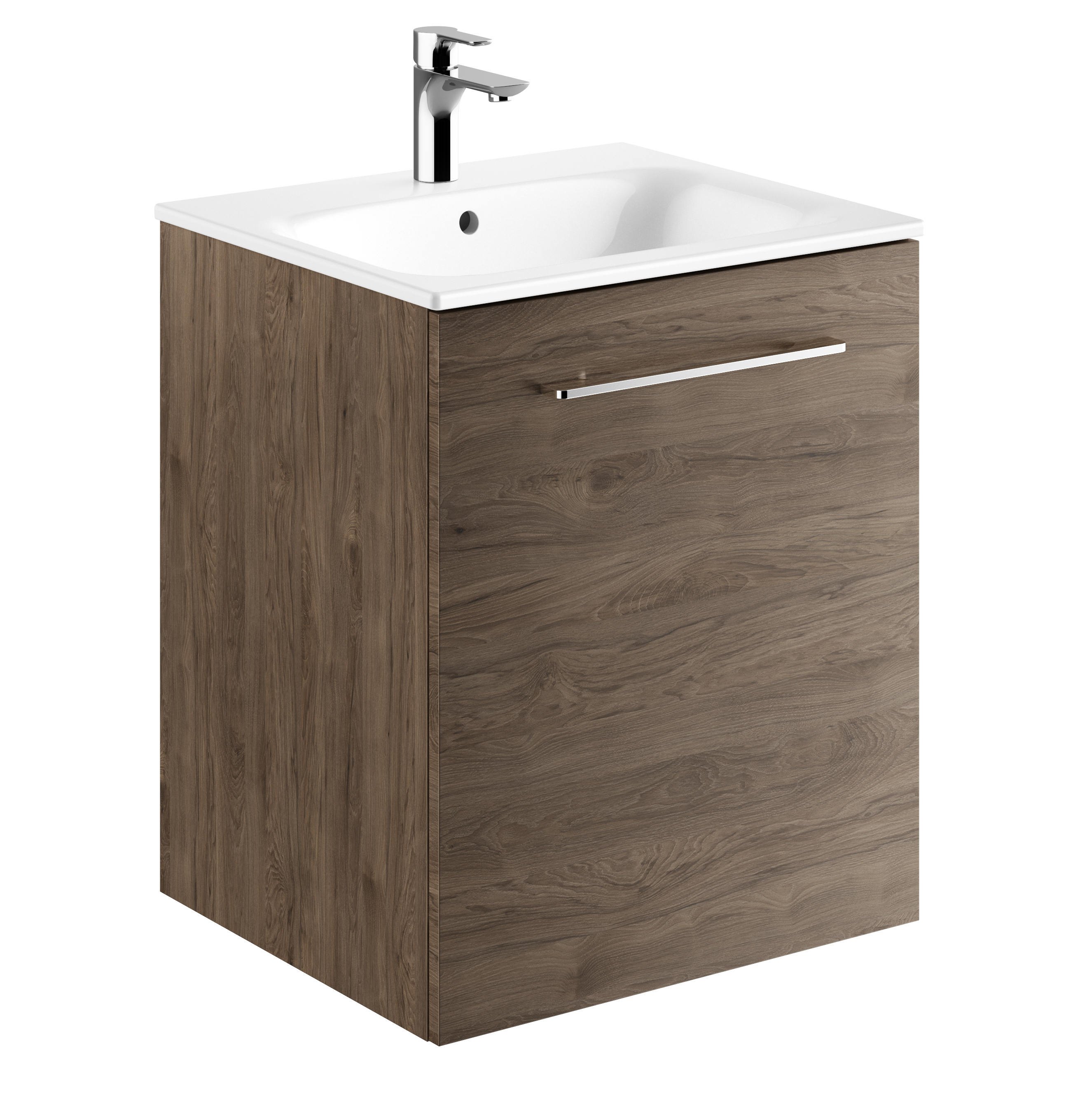 Geberit Selnova Square umývadlo so skrinkou 55 cm orech 501.250.00.1