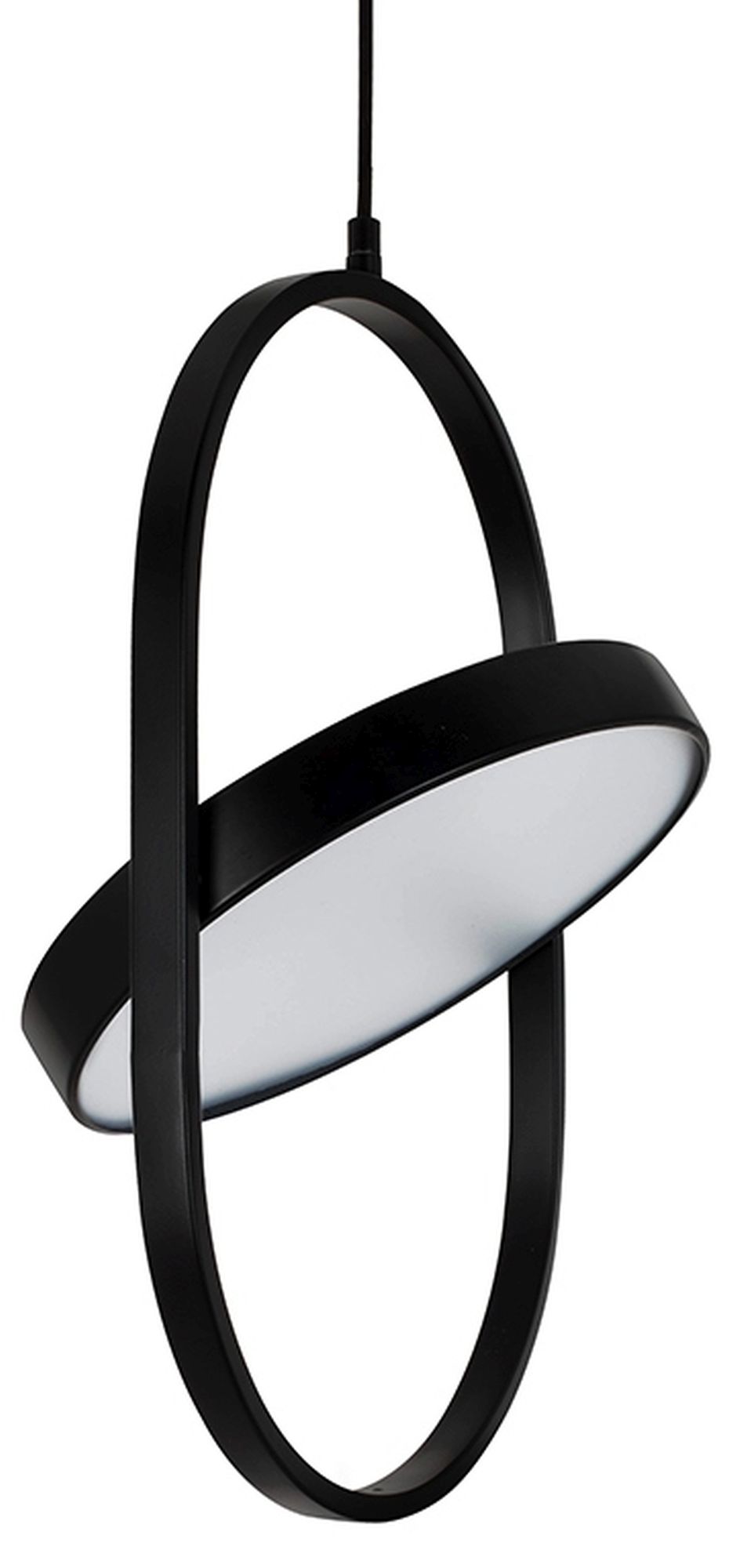 Moosee Spinner závesné svietidlo 1x19 W čierna-mliečna MSE010100315