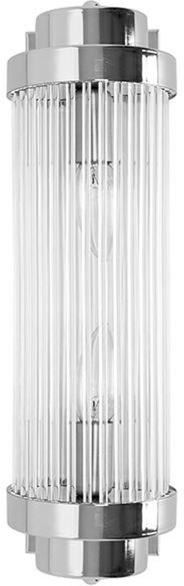 Moosee Column nástenná lampa 2x40 W priehľadná-strieborná MSE010100360