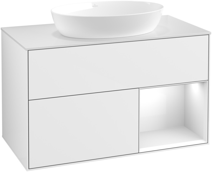 Villeroy & Boch Finion skrinka 100x50.1x60.3 cm závesná kúpeľňová skrinka pod umývadlo biela GA21GFGF