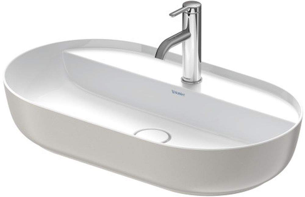 Duravit Luv umývadlo 70x40 cm oválny pultové umývadlo biela-sivá/kamenná 03807023001