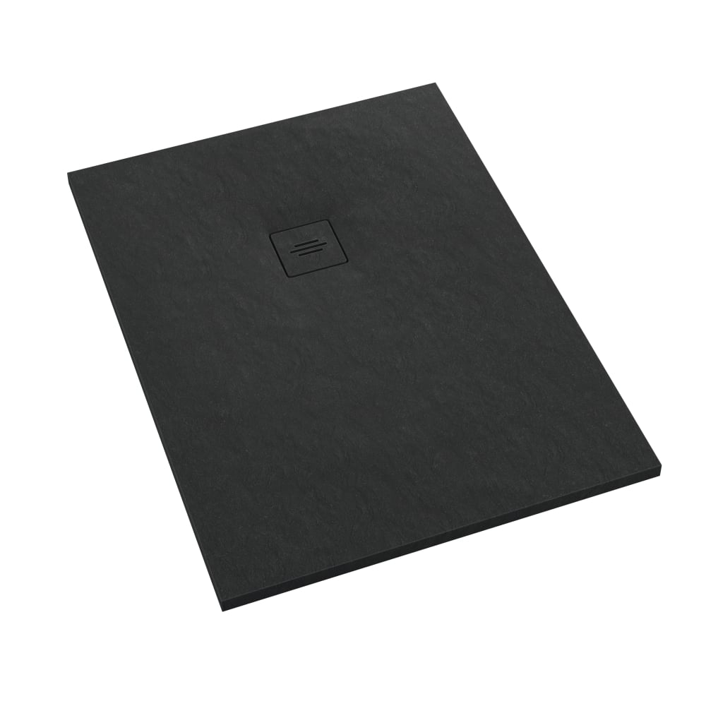 Schedline Protos Black Stone obdĺžniková sprchová vanička + mriežka 120x90 cm čierna 3SP.P1P-90120/C/ST-M1/C/ST