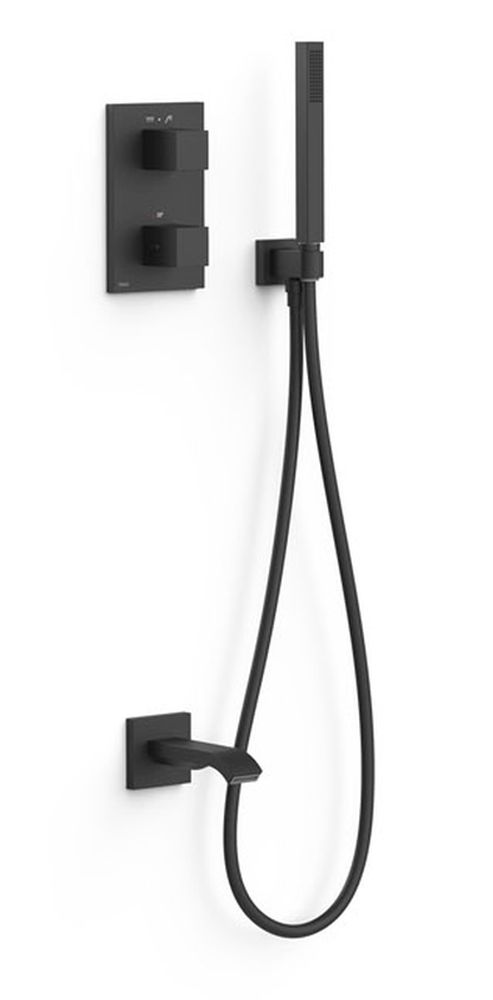 Tres Therm-Box súprava vaňová/sprchová podomietková s termostatom čierna 00625006NM