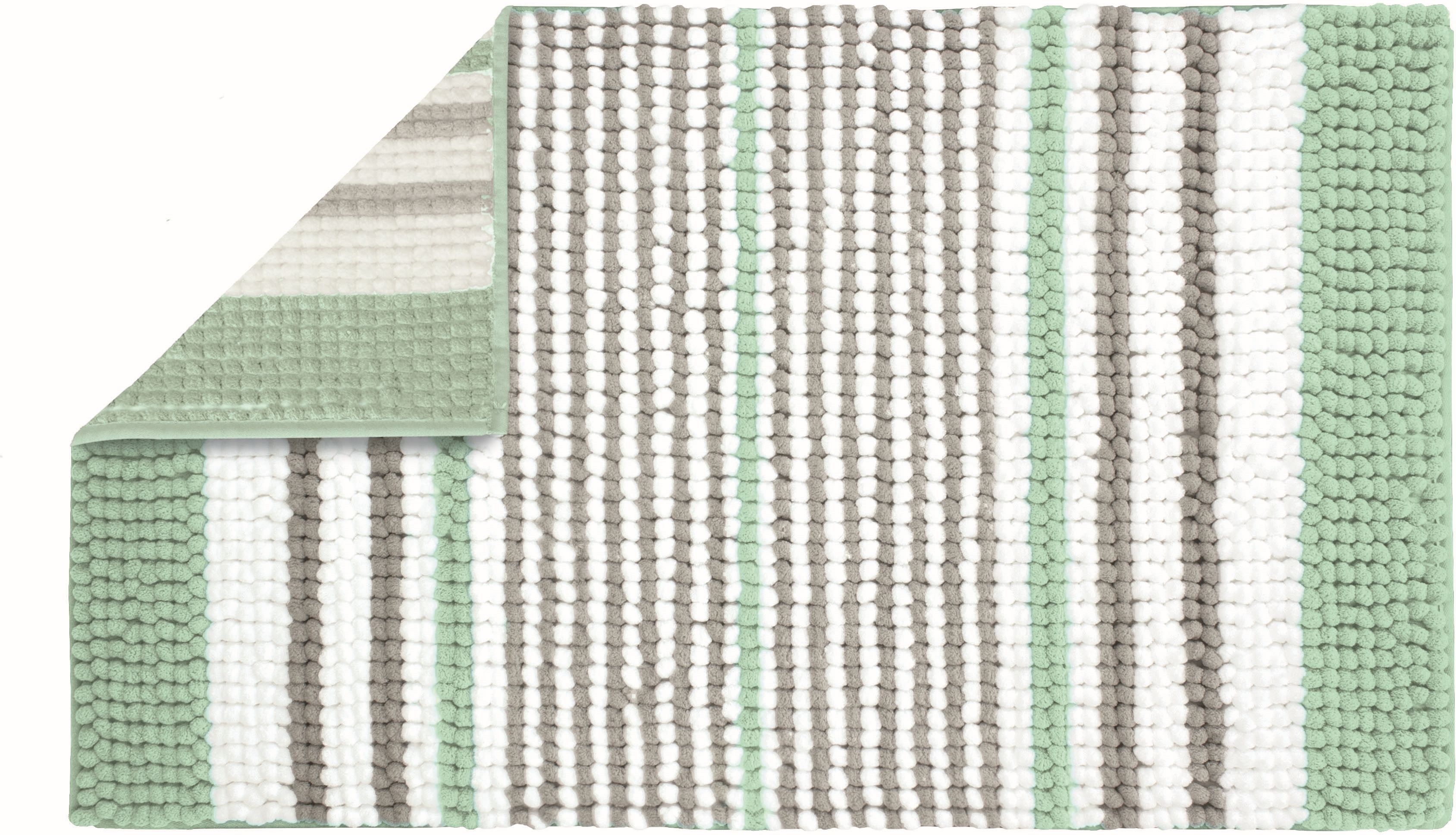 Kleine Wolke Bola koberček do kúpeľne 90x60 cm obdĺžnik biela-sivá-zelená 9143685519