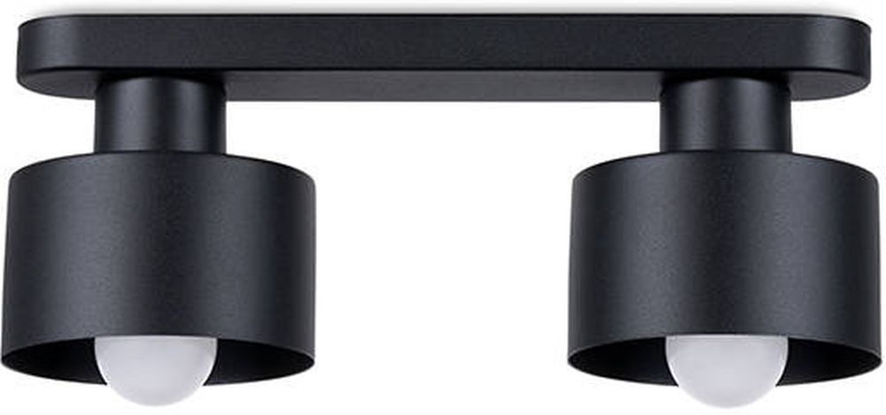Sollux Lighting Savara stropné svietidlo 2x60 W čierna SL.1130