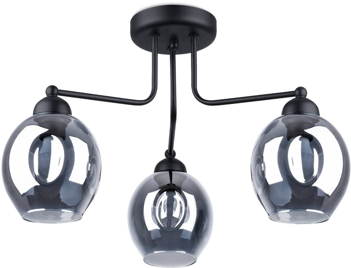 Sollux Lighting Fillan stropné svietidlo 3x60 W čierna SL.1144