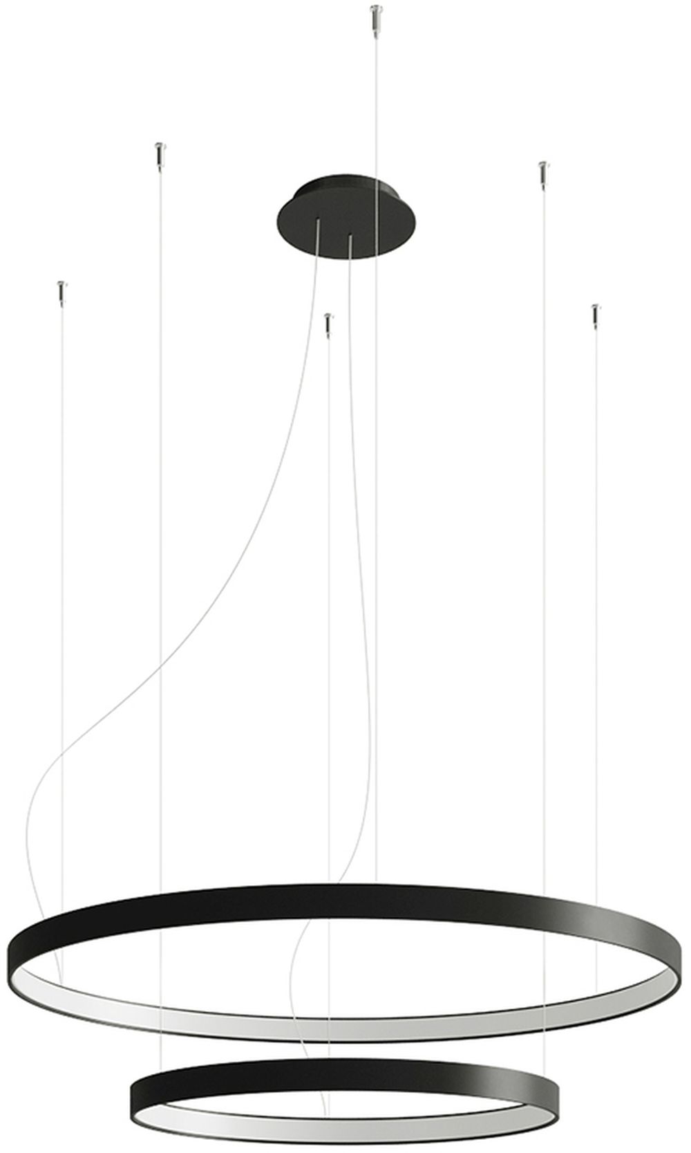 Thoro Lighting Rio závesné svietidlo 2x80 W čierna TH.212