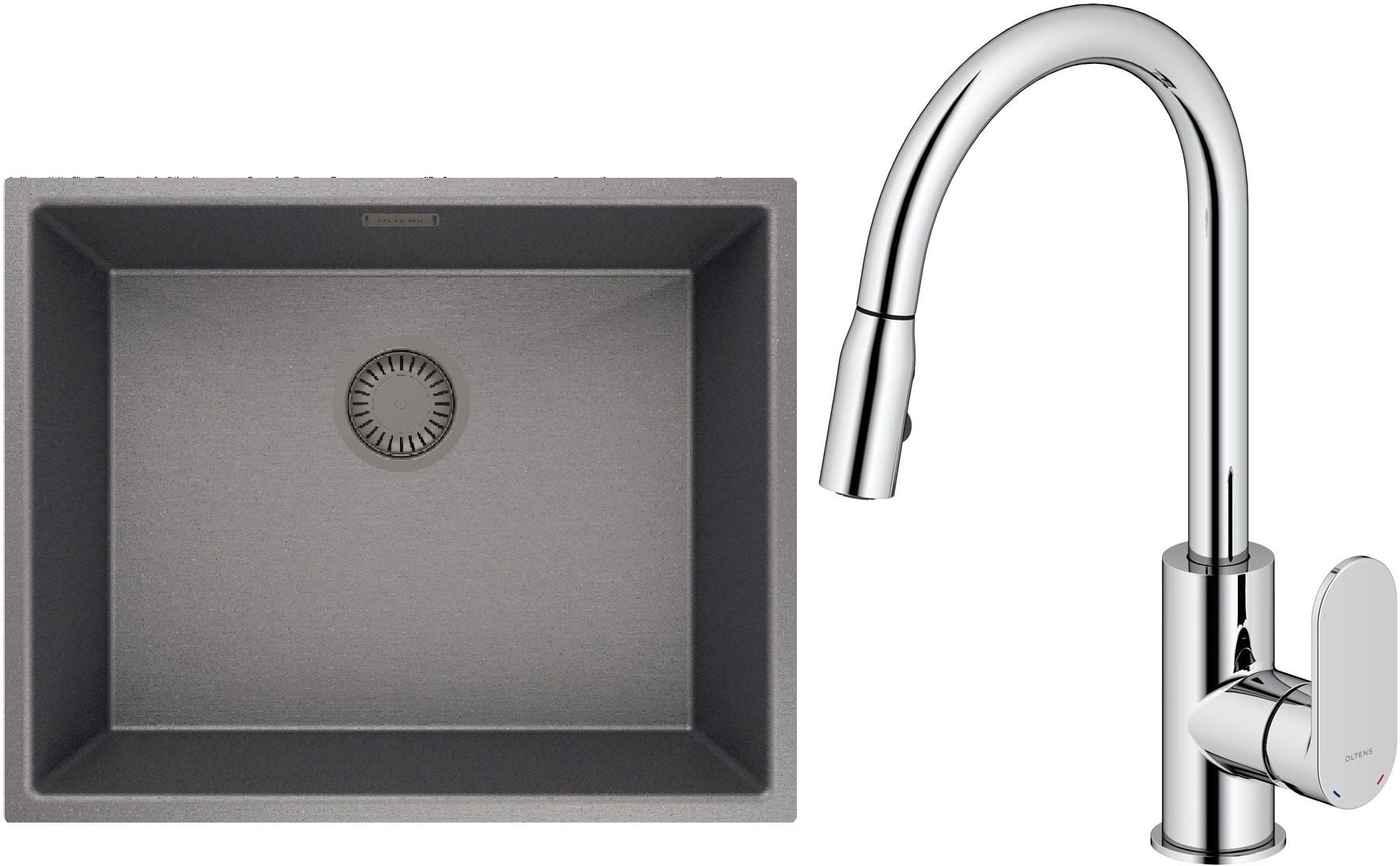 Súprava nerezový drez Oltens Stalvask 71101300, kuchynská batéria Oltens Lista 35202100