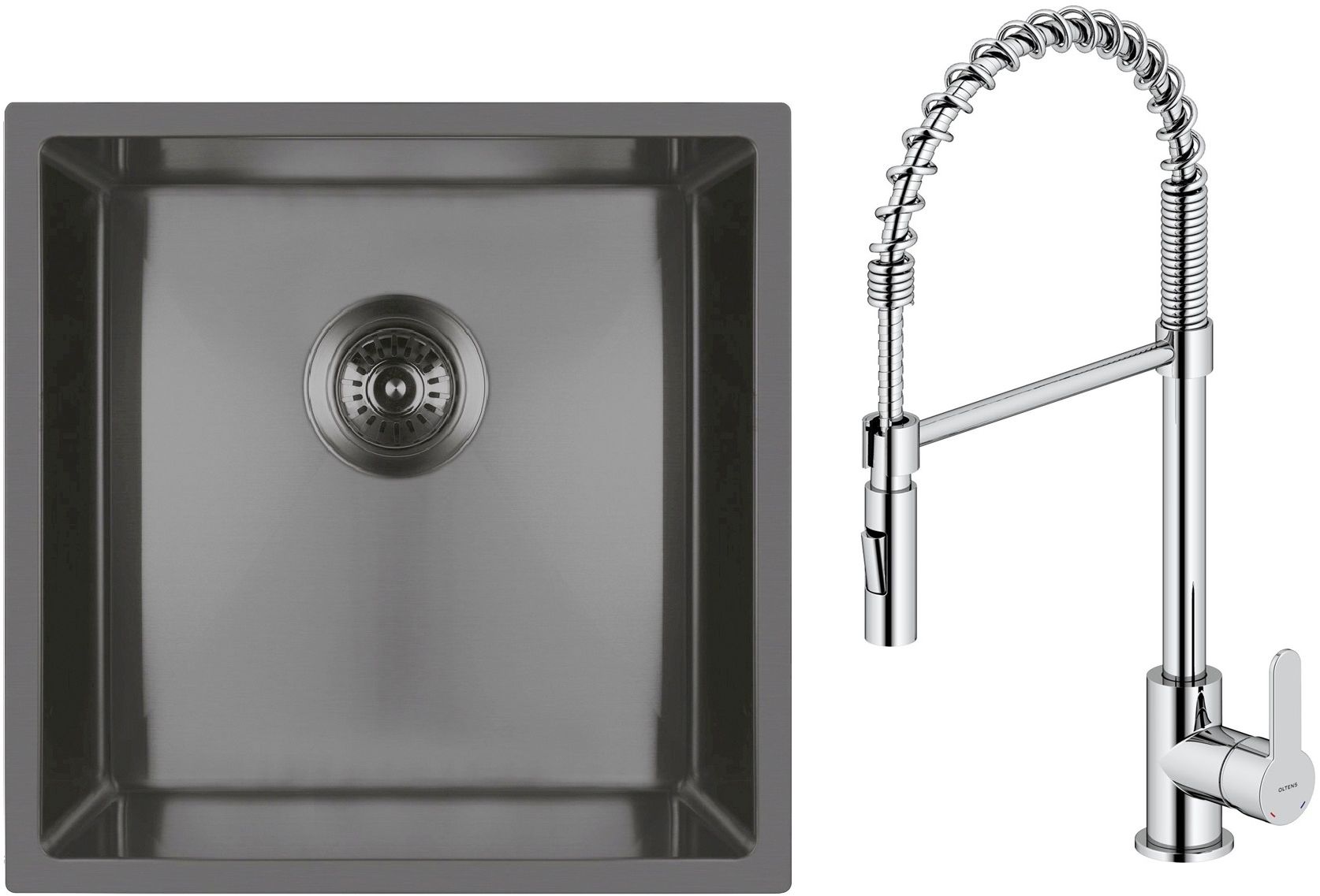 Súprava nerezový drez Oltens Stalvask 71100300, kuchynská batéria Oltens Duf 35203100