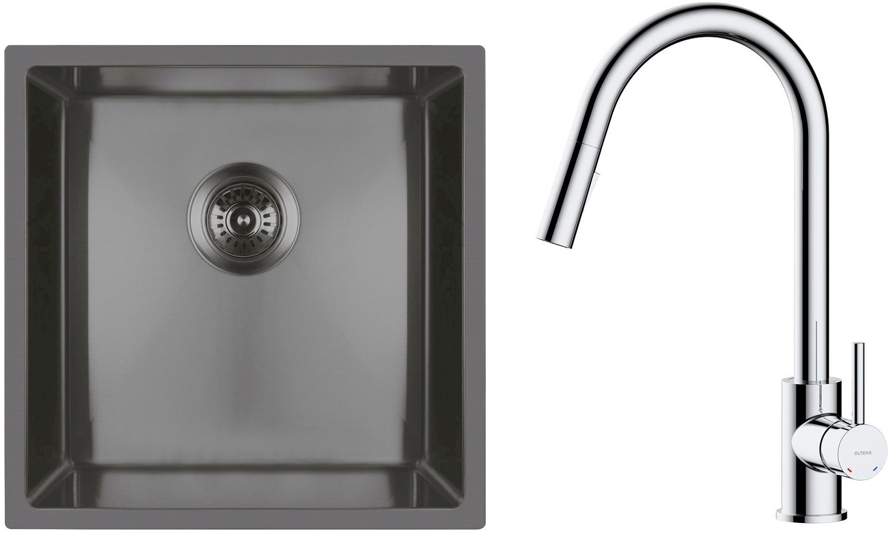 Súprava nerezový drez Oltens Stalvask 71100300, kuchynská batéria Oltens Litla 35204100