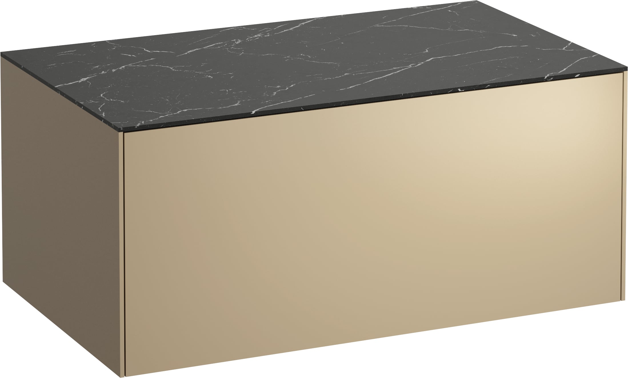 Laufen Sonar skrinka s pracovnou doskou 77.5x45.5x34 cm závesné pod umývadlo čierna H4054100341401