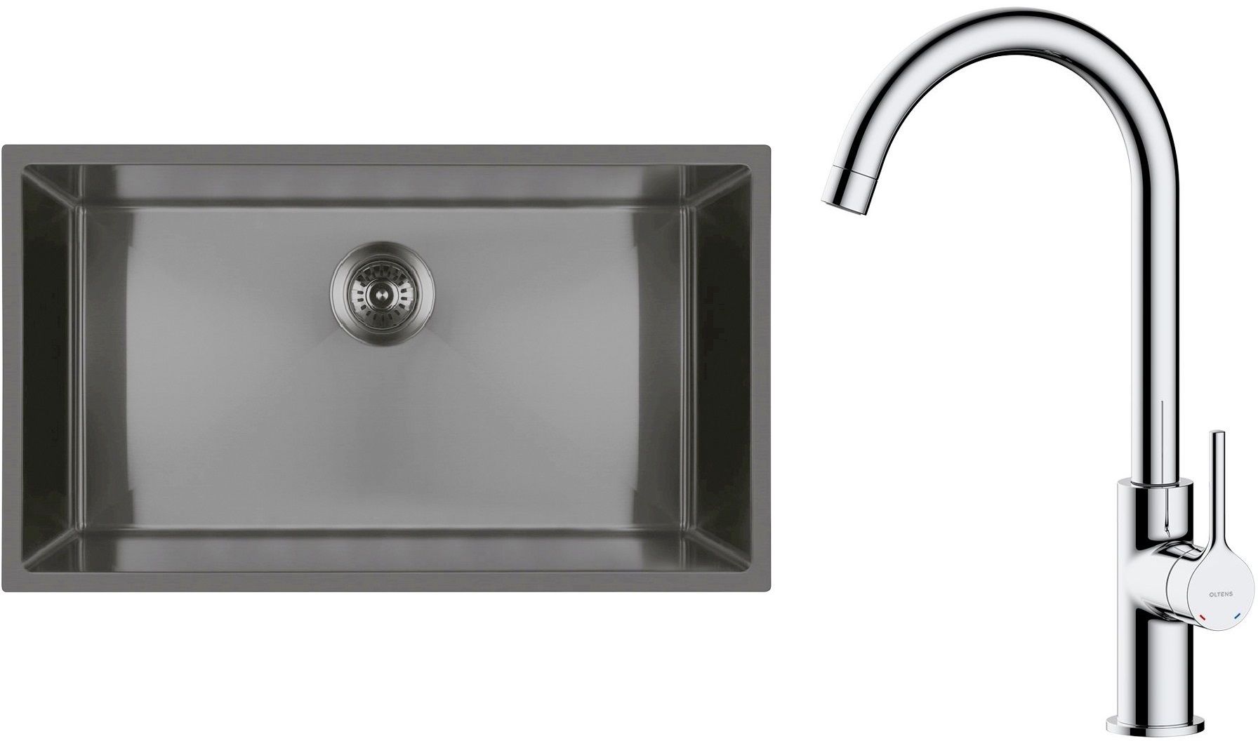 Súprava nerezový drez Oltens Stalvask 71102300, kuchynská batéria Oltens Skafta 35206100