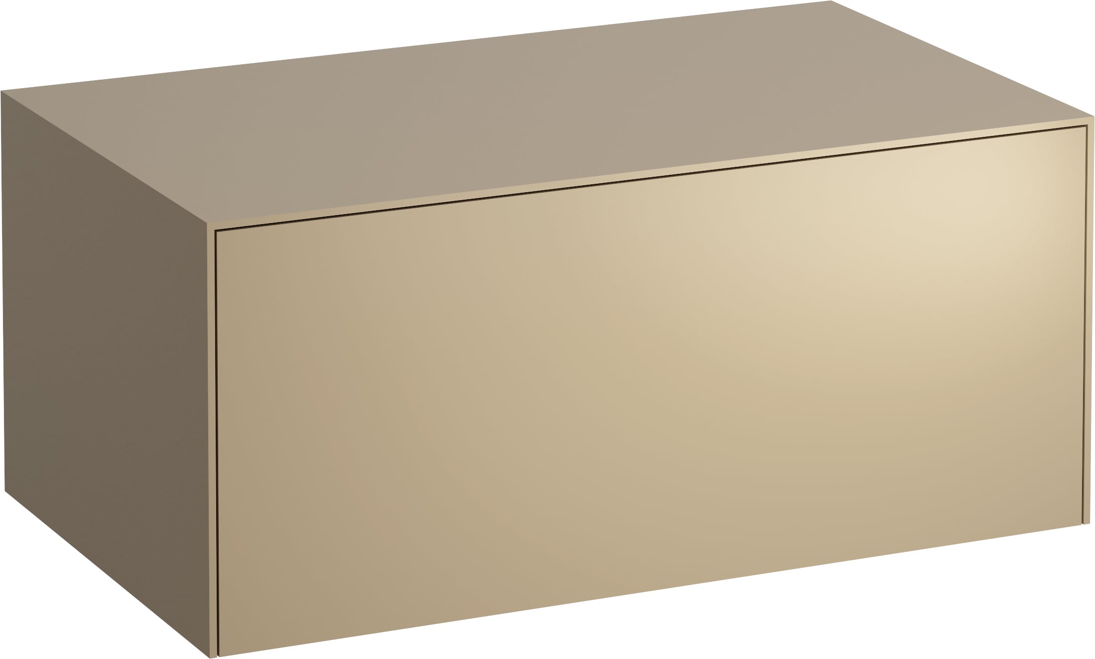 Laufen Sonar skrinka s pracovnou doskou 77.5x45.5x34 cm závesná kúpeľňová skrinka pod umývadlo zlatá H4054100340401